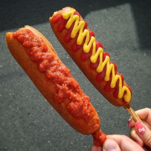 Jumbo Dogs: HabaÃ±ero and Mustard/Ketchup